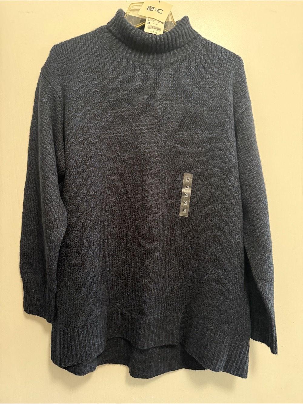 Uniqlo Navy Soft Knit High Neck Sweater